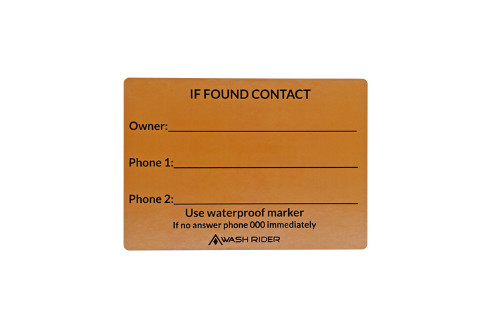 If found contact - Emergency ID sticker